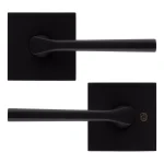 Kwikset Lisbon Square Matte Black Half-Dummy Door Lever thumbnail 8