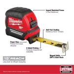 Milwaukee 35 ft. Compact Magnetic Tape Measure with 15 ft. Reach thumbnail 2