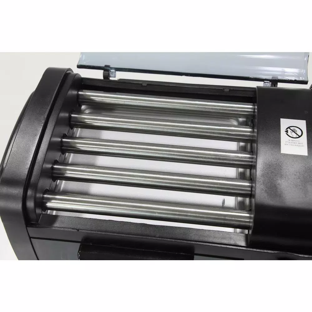 Elite Cuisine Black Hot Dog Roller and Toaster Oven