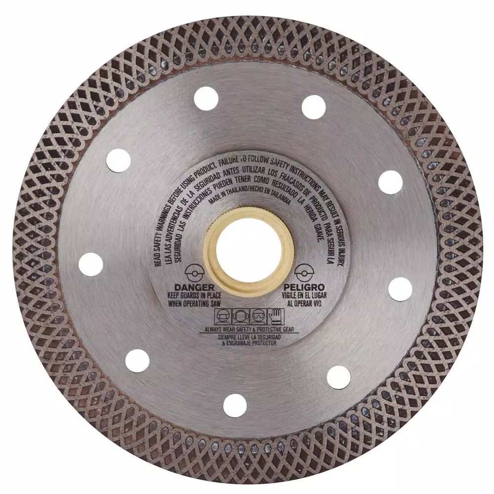 RIDGID 4.5 in. Turbo-Mesh Diamond Continuous Rim Blade for Tile