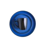 STONE LAIN 32-Piece Blue and Black Stoneware Dinnerware Set, Service for 8 thumbnail 2
