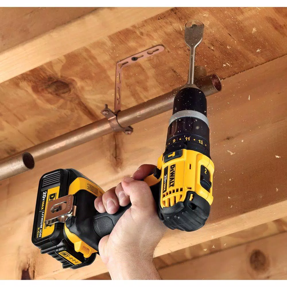 DEWALT 20V MAX Cordless 1/2 in. Compact Hammer Drill/Driver Kit with (2) 1.5Ah Batteries & 108-Piece Mechanics Tool Set