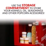 Nostalgia Retro Red Popcorn Cart with 2.5 oz. Kettle and Lighted Interior, 300W thumbnail 5