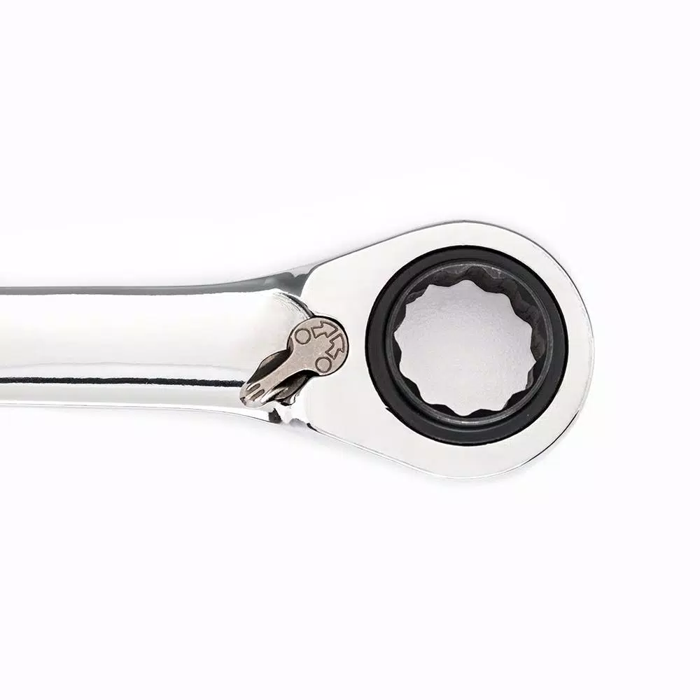 Husky 4-Piece Quad Drive Reversible Ratcheting Wrench Set, SAE/Metric