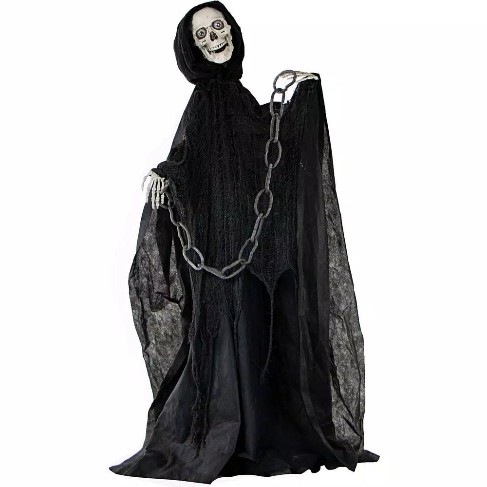 Haunted Hill Farm 5 ft. Talking Animatronic Skeleton Halloween Prop