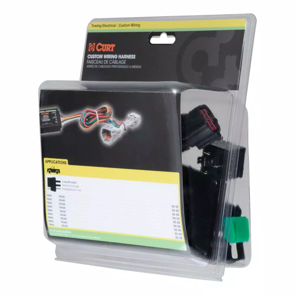 CURT Custom Vehicle-Trailer Wiring Harness, 7-Way RV Blade Output for Ford F-150 & F-250