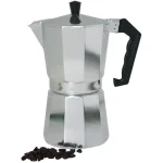 Home Basics 6-Cup Aluminum Stovetop Espresso Machine, Grey thumbnail 1