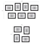 DesignOvation Gallery Wood Picture Frame Set, Black Satin Finish, Set of 4 thumbnail 6