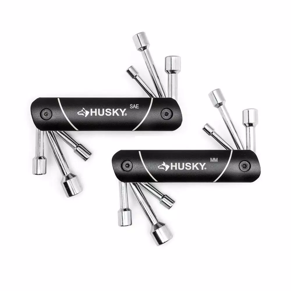 Husky 12-Piece Folding Nut Driver Set, SAE and Metric