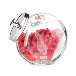 Home Basics 91 oz. Large Glass Candy Jar with Metal Lid - 2.7 L Clear Kitchen Canister thumbnail 2