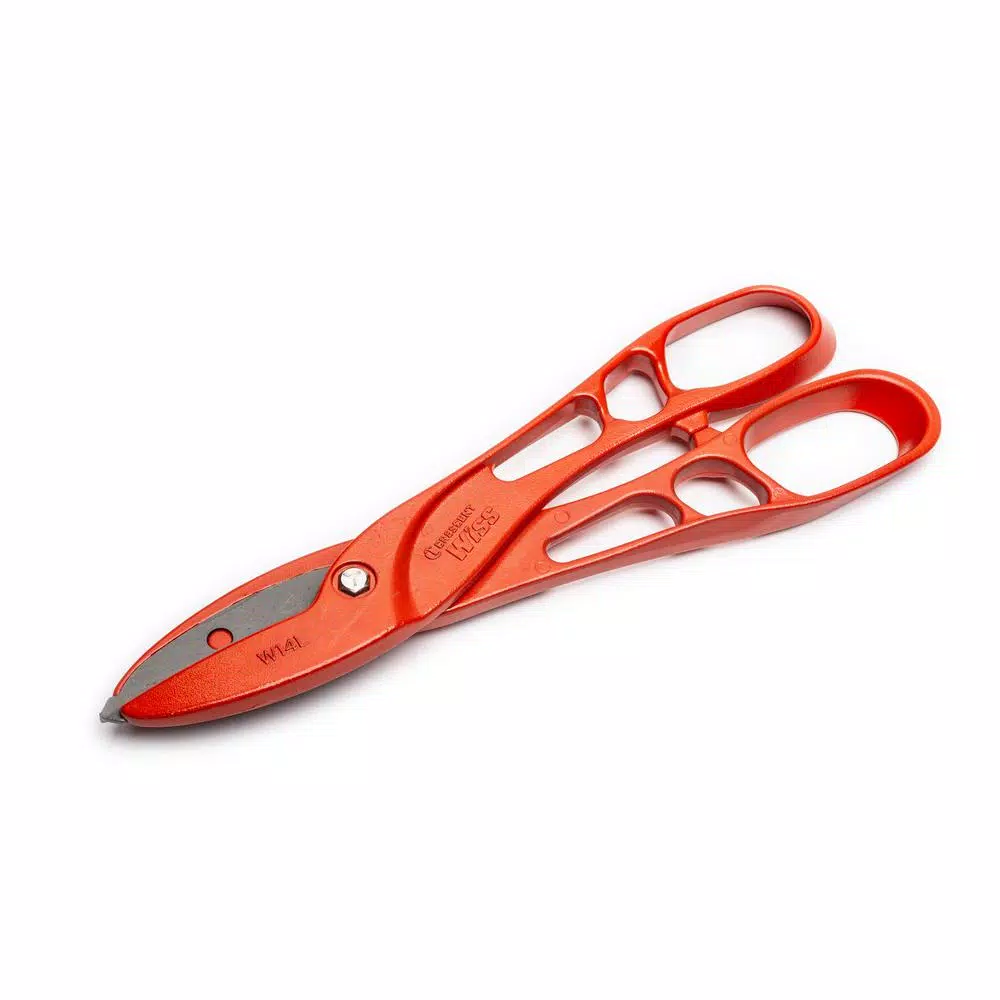 Wiss Crescent Wiss 14 in. Straight-Cut Tin Snips with Lightweight Aluminum Handle