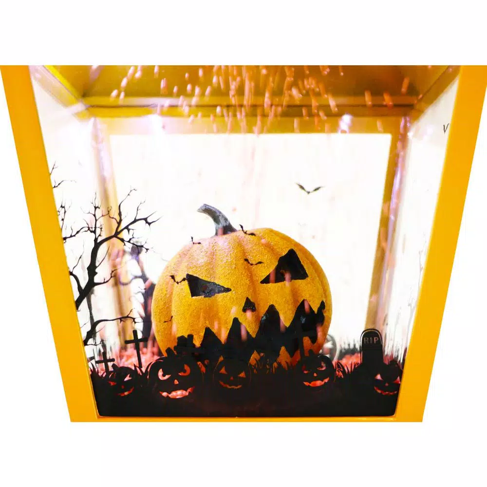 Haunted Hill Farm 25 in. Animated Orange Tabletop Jack-O-Lantern with Music and LED Lights