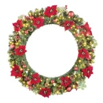 Home Accents Holiday Home Accent Holidays 48 in. Berry Bliss Pre-Lit LED Artificial Christmas Wreath thumbnail 1