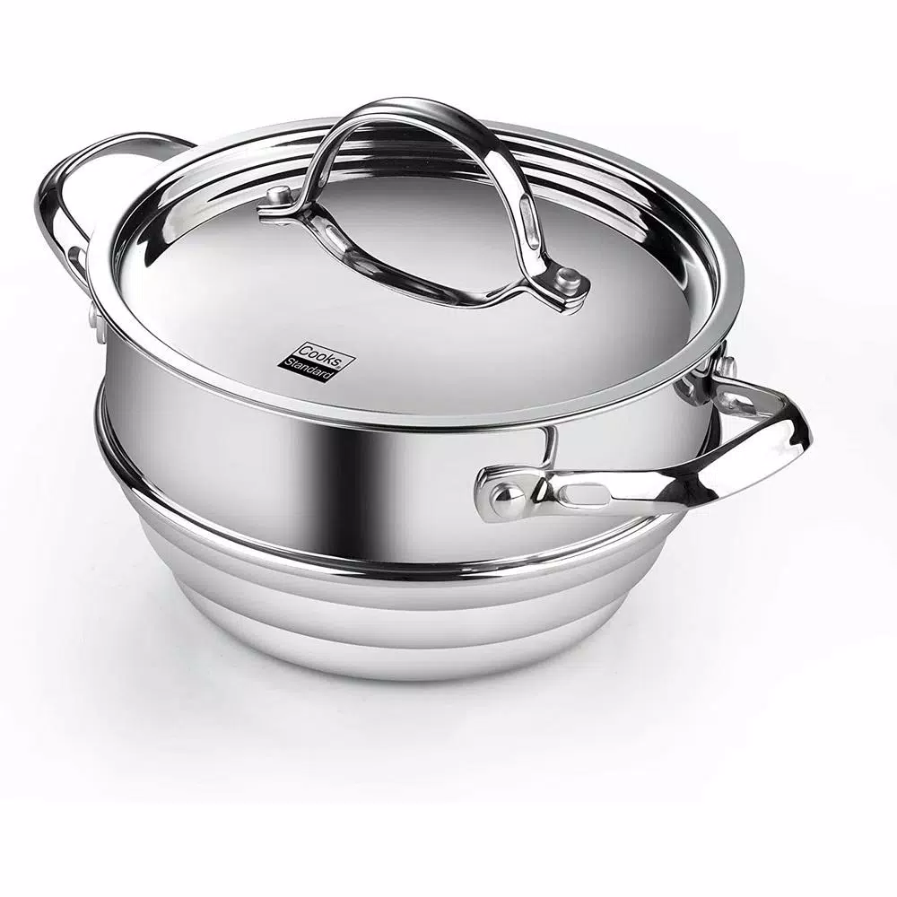Cooks Standard Classic 10-Piece Stainless Steel Cookware Set with Induction Compatibility