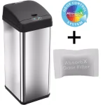 iTouchless 13 Gallon Stainless Steel Motion Sensing Touchless Trash Can with Extra-Wide Lid thumbnail 1