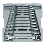 GearWrench 12-Piece Metric Combination Ratcheting Wrench Set thumbnail 1