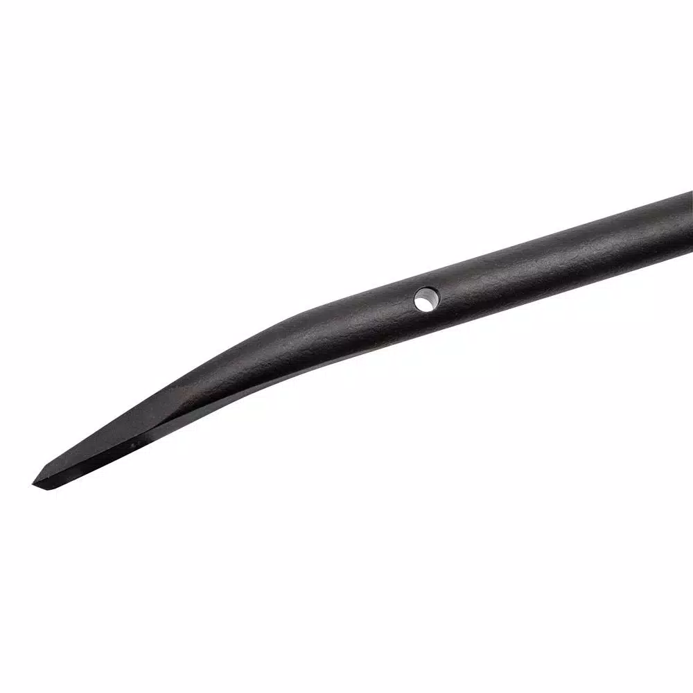 Klein Tools 36 in. Round Steel Fit Up Bar with 15° Angled Chisel End and Tether Hole