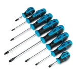 Capri Tools Kontour 8-Piece Screwdriver Set, Chrome Molybdenum Steel, Phillips & Slotted thumbnail 2