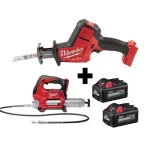 Milwaukee M18 FUEL 18V Brushless Reciprocating Saw & 2-Speed Grease Gun Kit with (2) 6.0Ah Batteries thumbnail 1