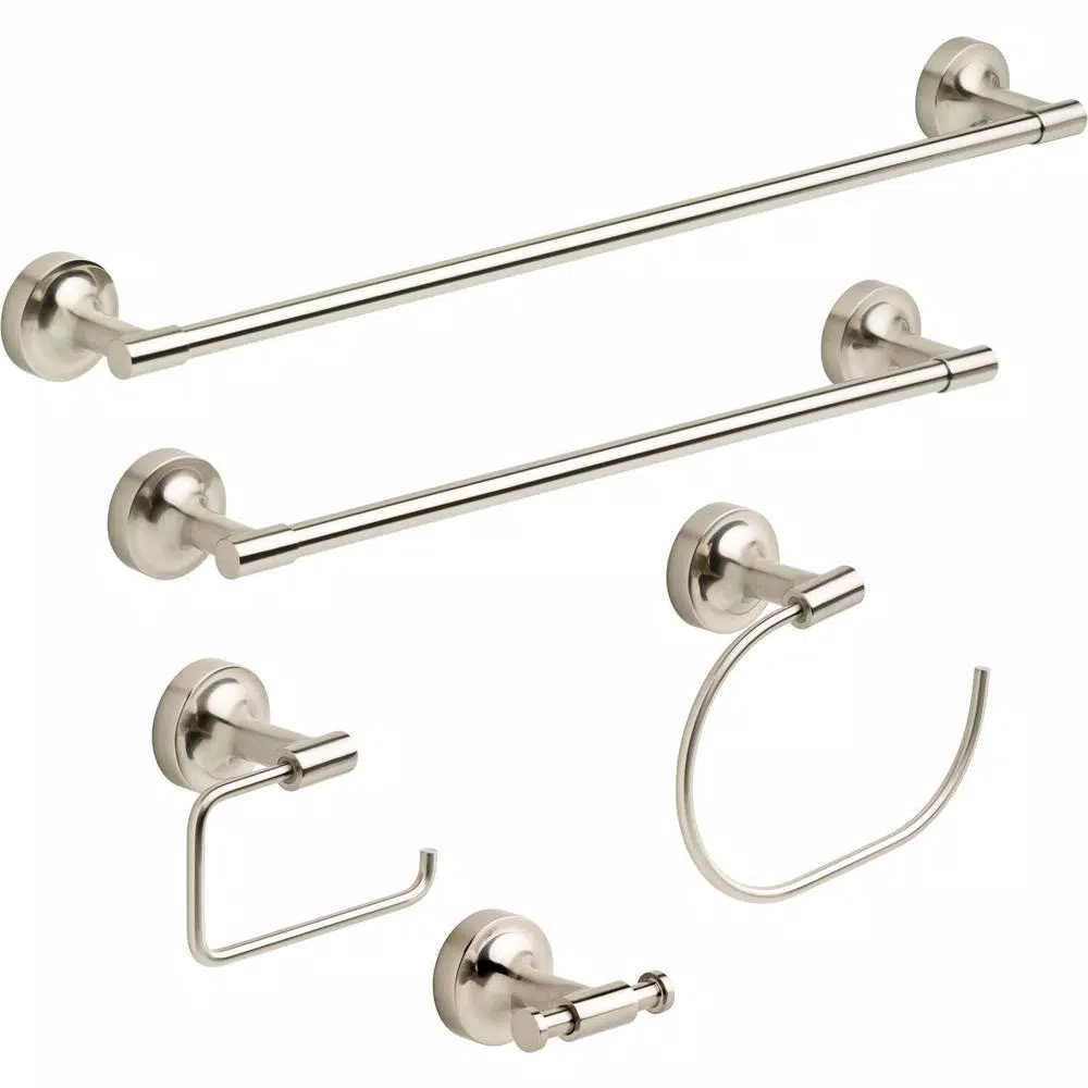 Franklin Brass Voisin Modern Double Arm Toilet Paper Holder, Polished Chrome