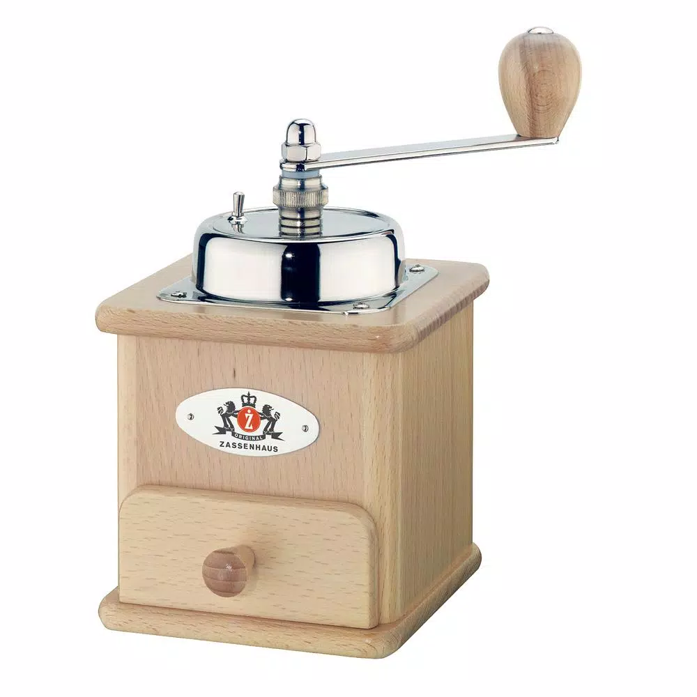 Zassenhaus Brasilia Manual Coffee Mill - Natural Beechwood with Steel Conical Burrs