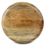 Gibson Elite Philomena 16 in. Enameled Mango Wood 2-Section Serving Tray with Handle, Brown thumbnail 2