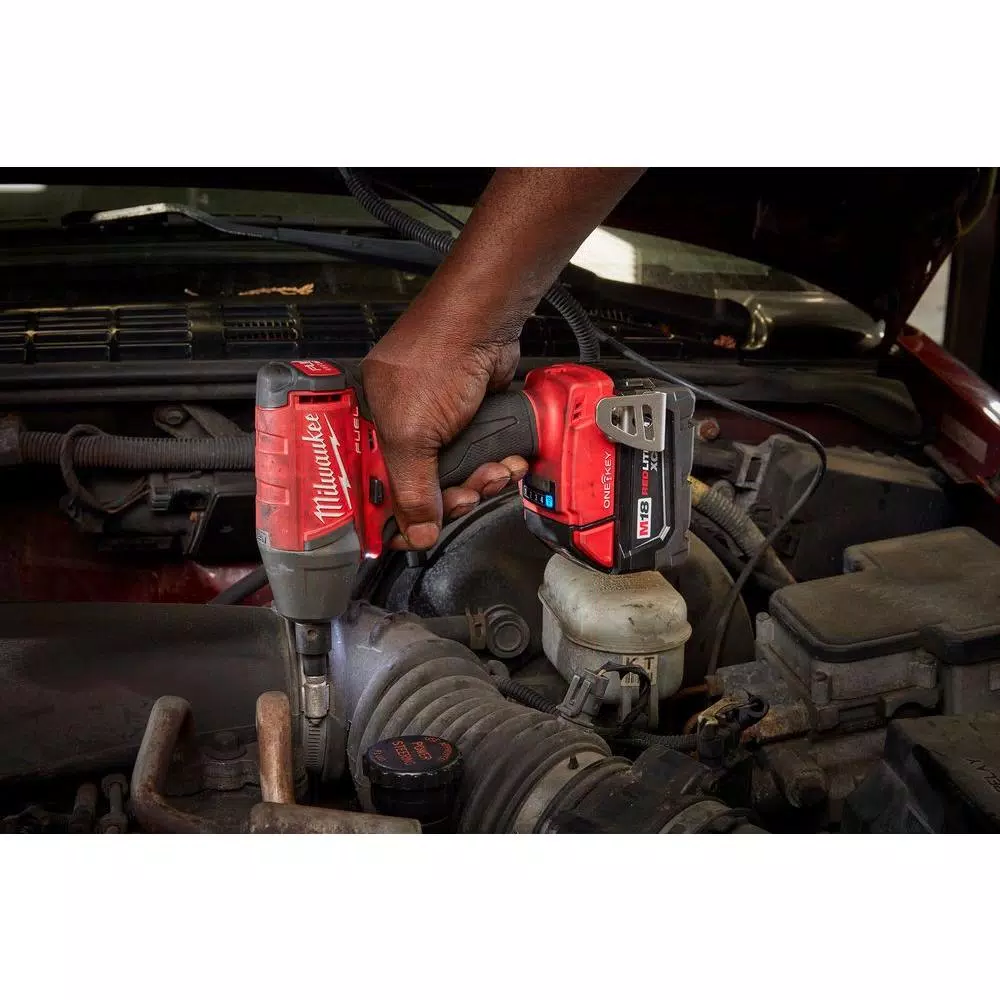 Milwaukee M18 FUEL 3/8 in. Compact Impact Wrench ONE-KEY Kit with 8-Piece Impact Socket Set