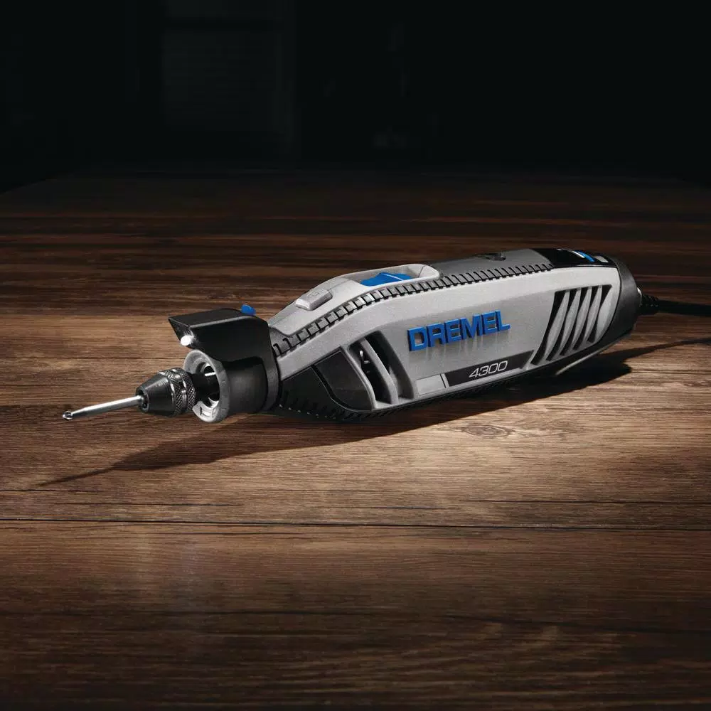 Dremel 4300 Series 1.8 Amp Variable Speed Corded Rotary Tool Kit with Pivot Light and 40 Accessories