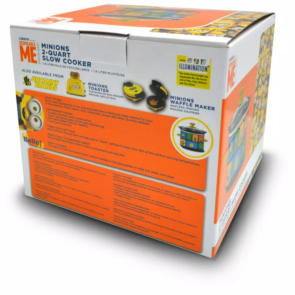 Uncanny Brands Minions Officially Licensed 2 Qt. Slow Cooker, Yellow
