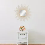 Stonebriar Collection Stonebriar Gold Sunburst Wall Mirror - Contemporary Art Deco Metal Frame Accent Mirror thumbnail 5