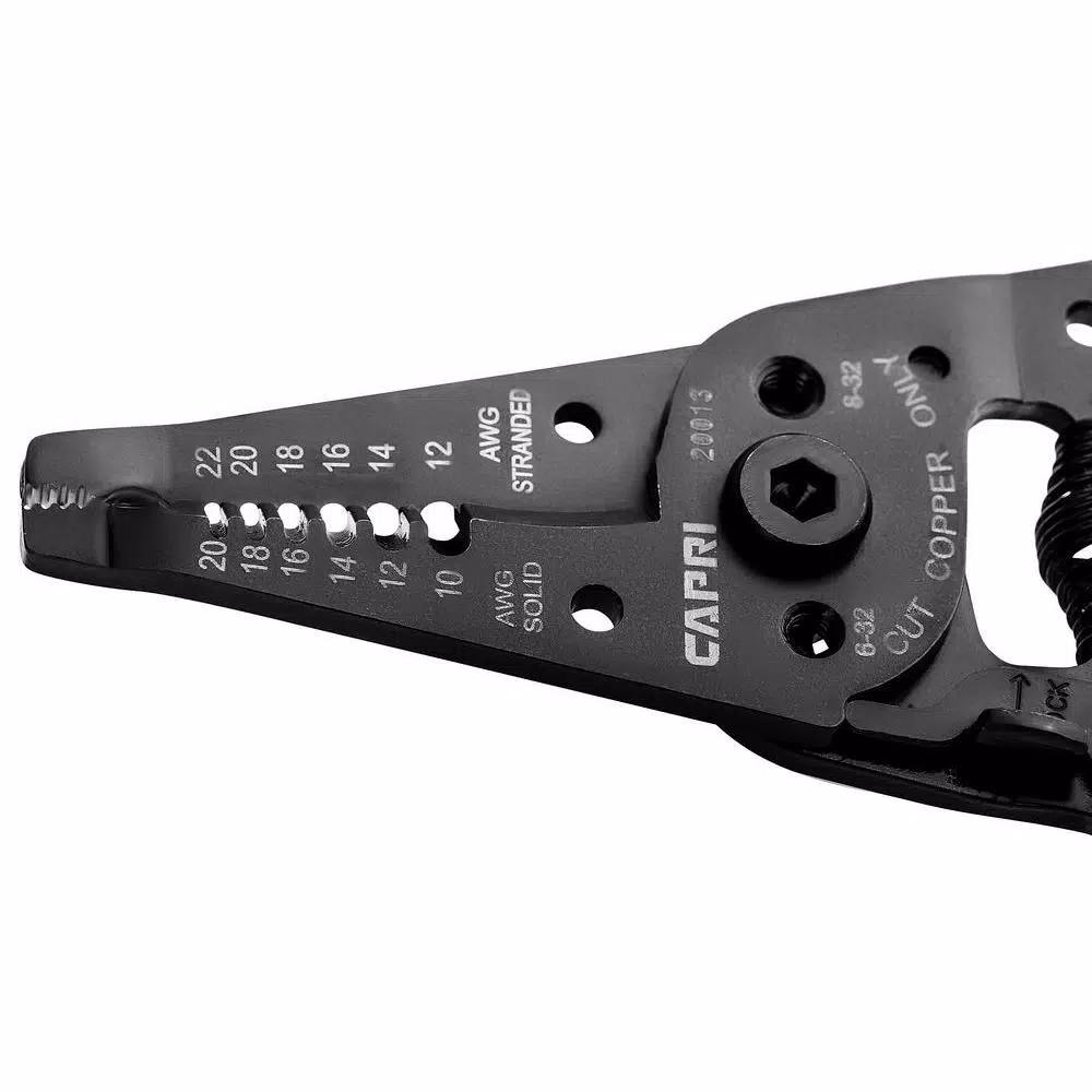 Capri Tools Professional Portable Wire Stripper and Cutter, 10-24 AWG, with Screw Shearer