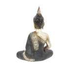 LITTON LANE 16 in. x 12 in. Decorative Sitting Buddha Sculpture, Tarnished Brass Finish Polystone Statuary thumbnail 3
