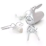 Better Chef 150-Watt 5-Speed Hand Mixer with Stainless Steel Beaters and Dough Hooks, White thumbnail 5