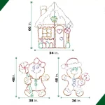 Fraser Hill Farm 3-Piece Gingerbread LED Christmas Light Set, Multi-Color, 862 Lights thumbnail 4