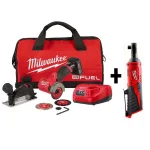 Milwaukee M12 FUEL 12V Brushless 3 in. Cut Off Saw & 3/8 in. Ratchet Kit thumbnail 1