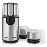 KitchenAid One-Touch 4 oz. Blade Coffee Grinder with Spice Bowls, Onyx Black thumbnail 1