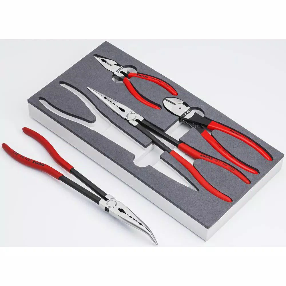 KNIPEX 4-Piece Automotive Pliers Set with Organized Foam Tray