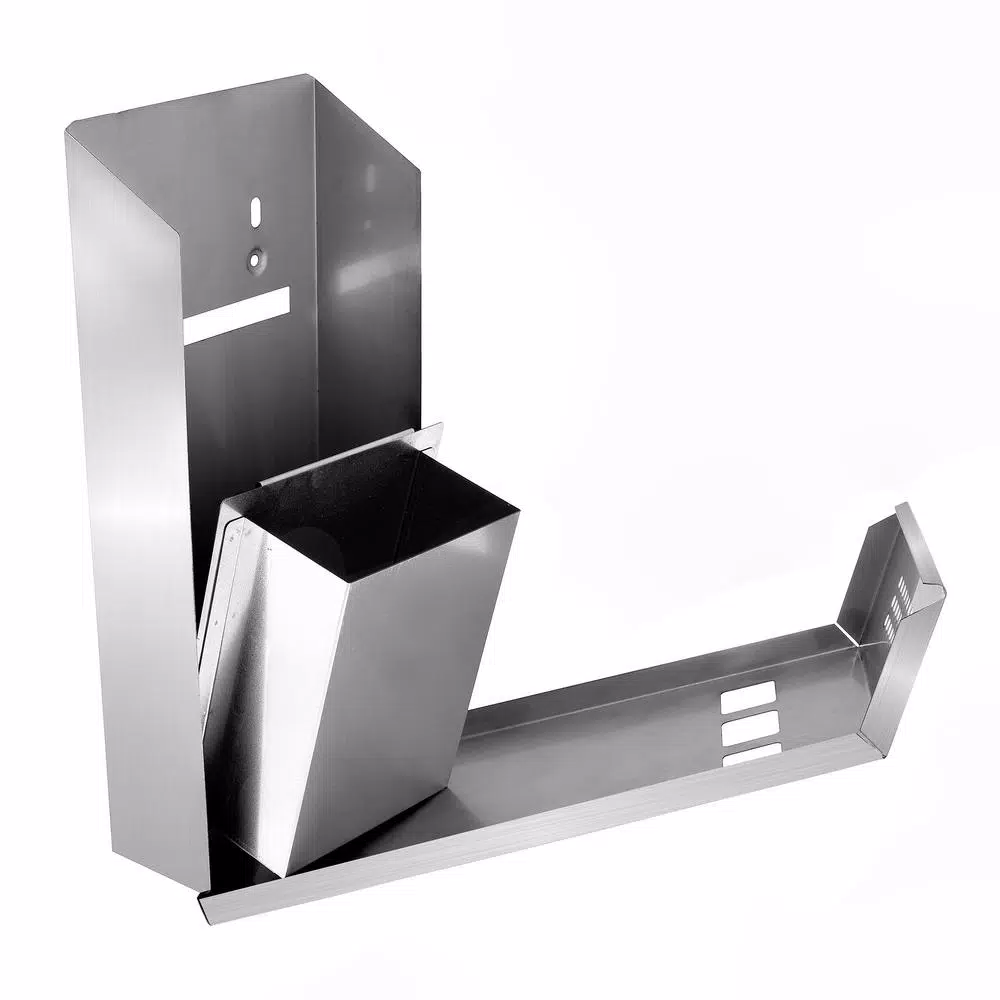 Alpine Industries Stainless Steel Wall-Mounted Cigarette Disposal Station Outdoor Ashtray
