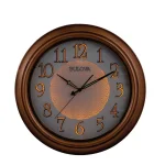 Bulova Providence 18 in. Aged Copper Round Wall Clock - Illuminated Outdoor/Indoor Weatherproof Clock thumbnail 2