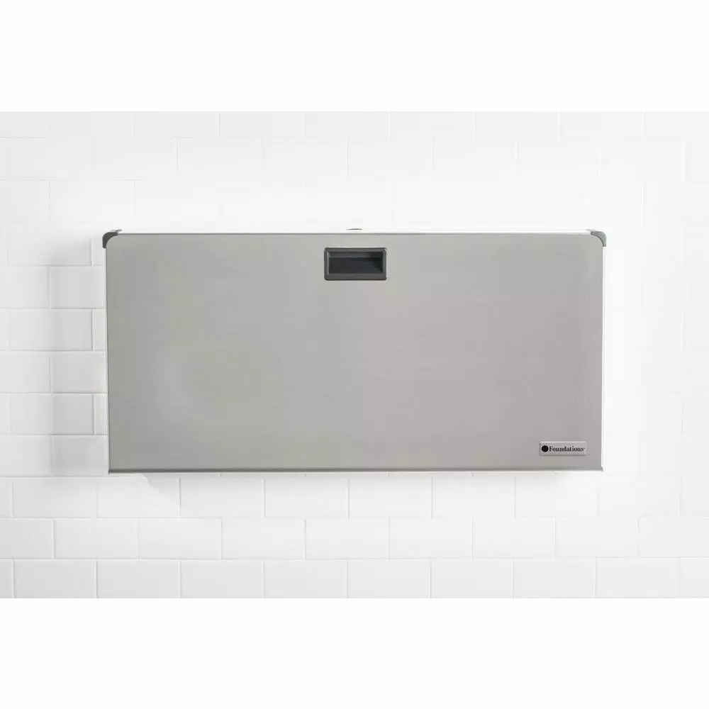 Foundations Frameless Stainless Steel Horizontal Surface Mount Baby Changing Station