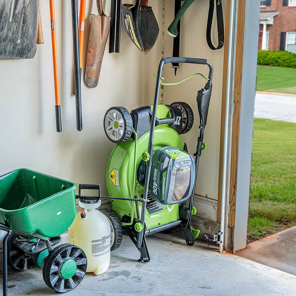 PowerSmith PLM14021H 21 in. 40V Cordless Lithium-Ion Lawn Mower with 2 Batteries and Charger