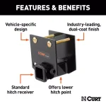 CURT RV Bumper Hitch with 2" Receiver, Fits 4" x 4" Bumper Beams thumbnail 11