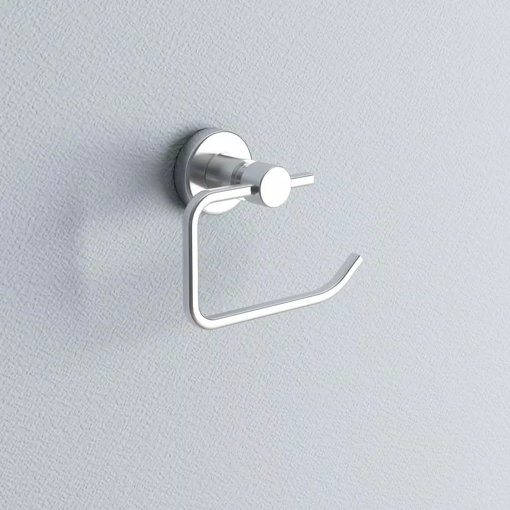 No Drilling Required Loxx Single Post Toilet Paper Holder, Modern Chrome Zinc Design, No-Drill Mounting