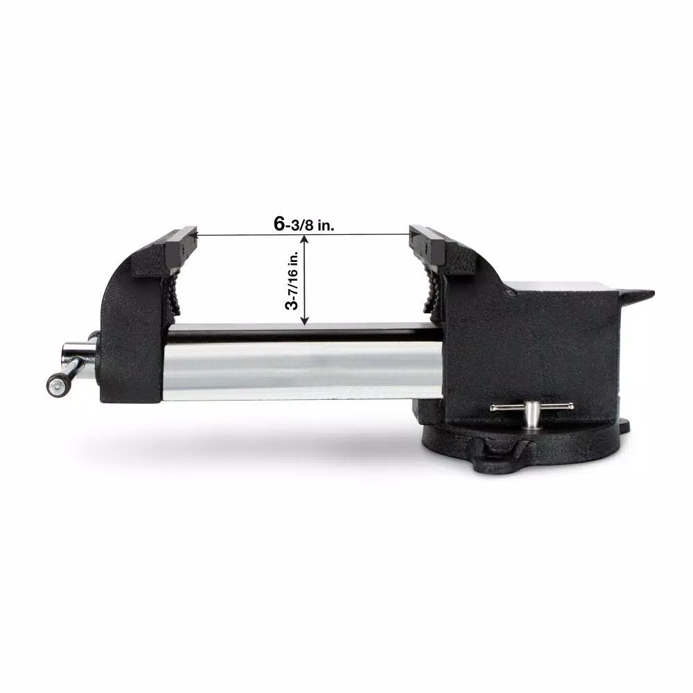 TEKTON 8 in. Swivel Bench Vise with 360° Swivel Base and Polished Anvil
