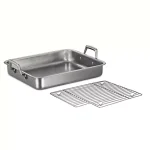 Tramontina Gourmet Prima 6.75 Qt. Stainless Steel Roasting Pan with Basting Grill thumbnail 1