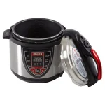 IMUSA 5 Qt. Electric Pressure Cooker, Silver and Red with Digital Display thumbnail 3