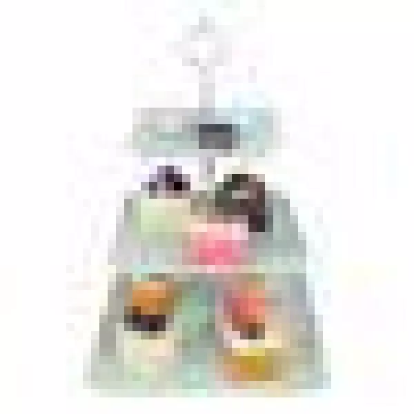 MALACASA 3-Tiered Green Porcelain Square Cupcake Tower Stand - 14.5 in. Dessert Serving Tray