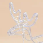 Luxen Home 25 in. LED White Rope Light Standing Reindeer - Indoor/Outdoor Christmas Decoration thumbnail 3