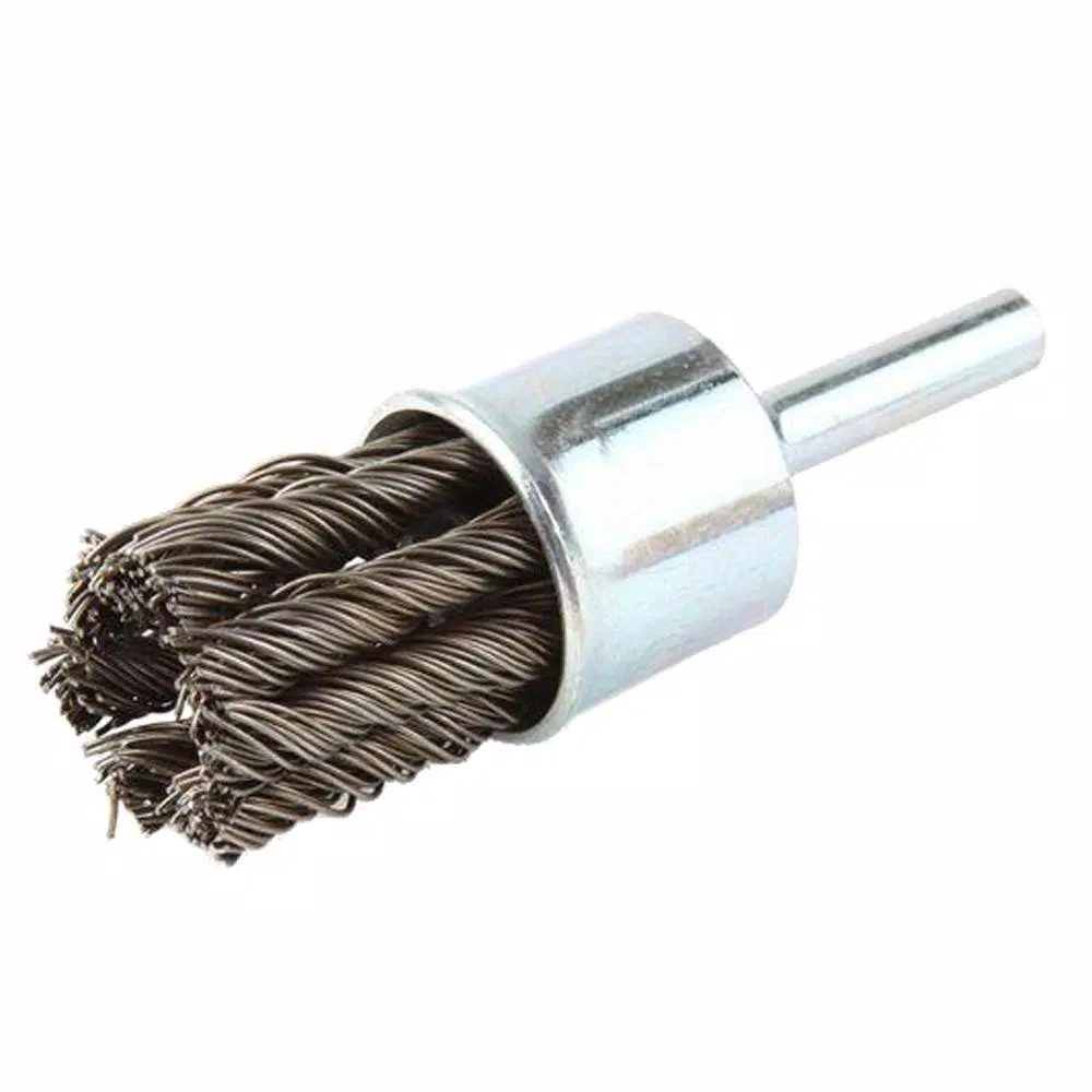 Lincoln Electric 3/4 in. Knotted End Wire Brush with 1/4 in. Shank