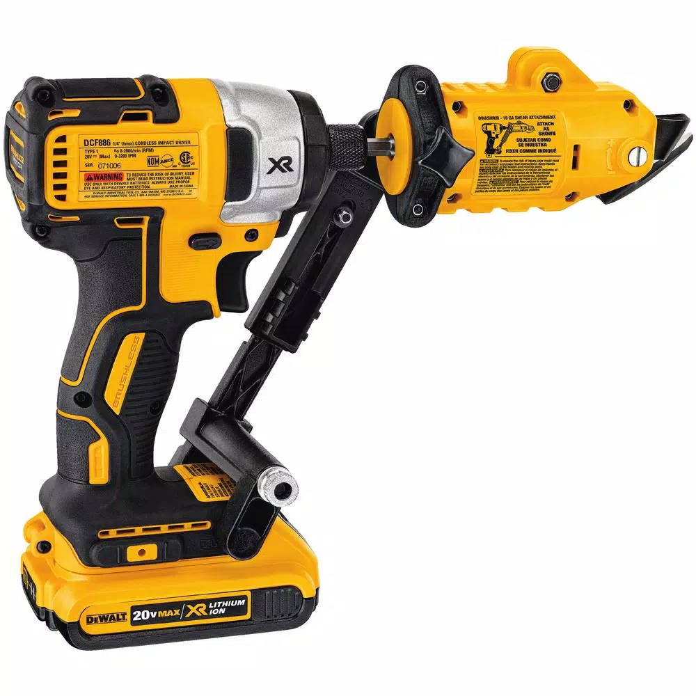 DEWALT Impact Ready 18-Gauge Shears Attachment for Impact Drivers and Drills